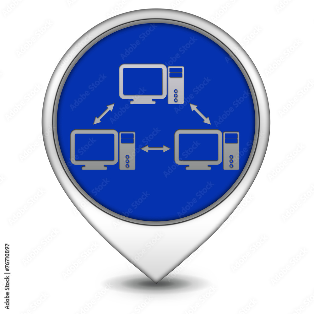 Database pointer icon on white background Database pointer icon on white background