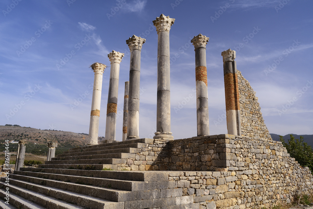 Fototapeta premium Morocco. The ruins of the ancient Roman city of Volubilis