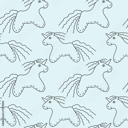 pattern with  unicorns