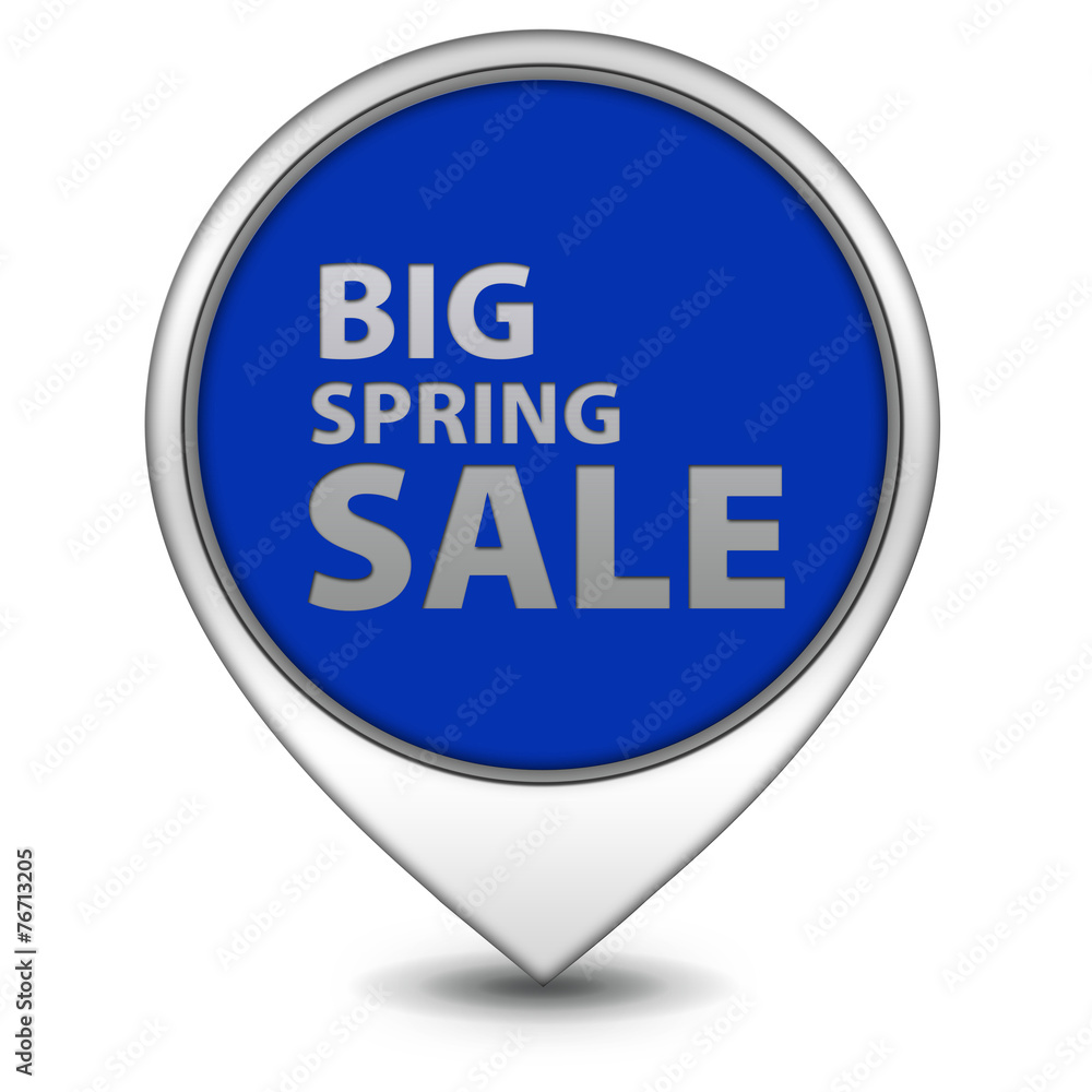 Spring sale pointer icon on white background Spring sale pointer icon on white background