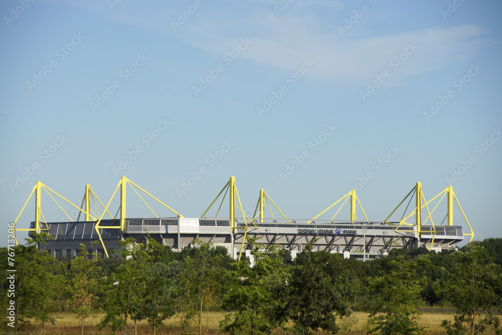 Fussballstadion in Dortmund, Deutschland - obrazy, fototapety, plakaty 