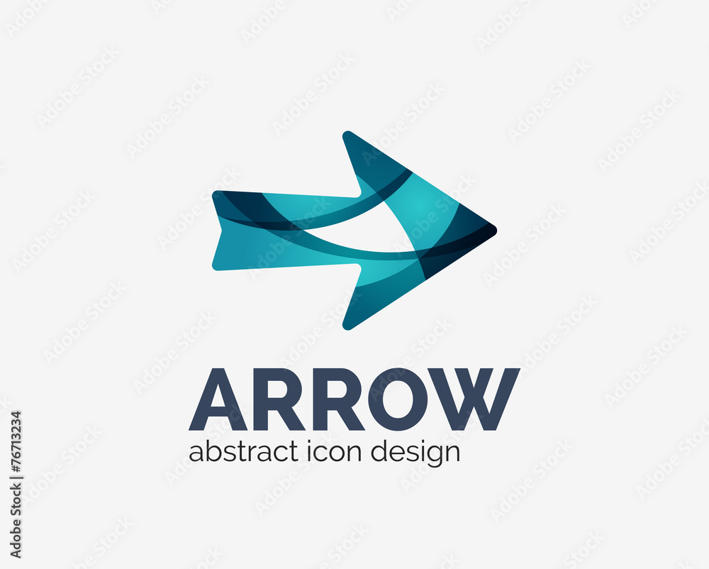 Clean moden wave design arrow logo Clean moden wave design arrow logo