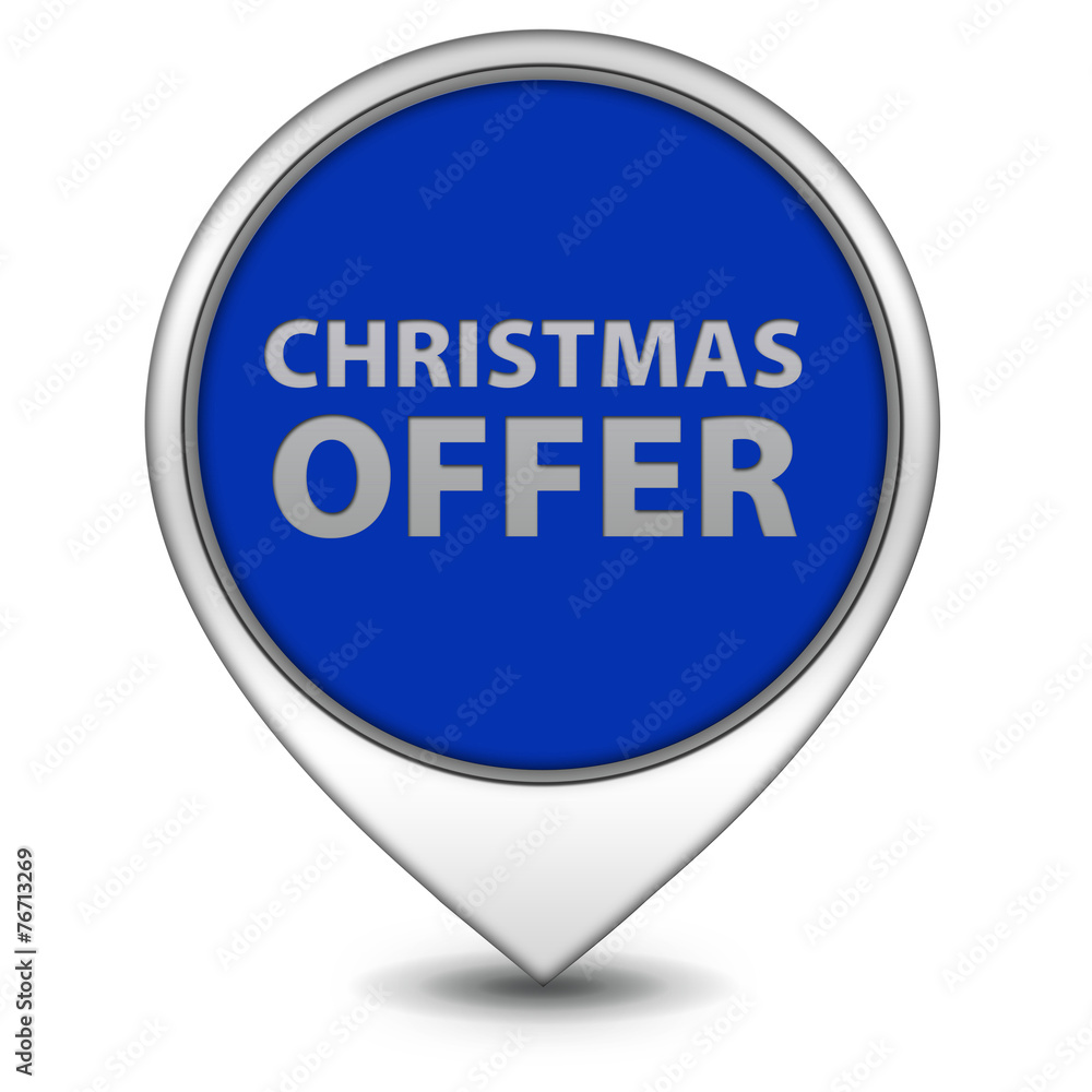 Christmas offer pointer icon on white background Christmas offer pointer icon on white background