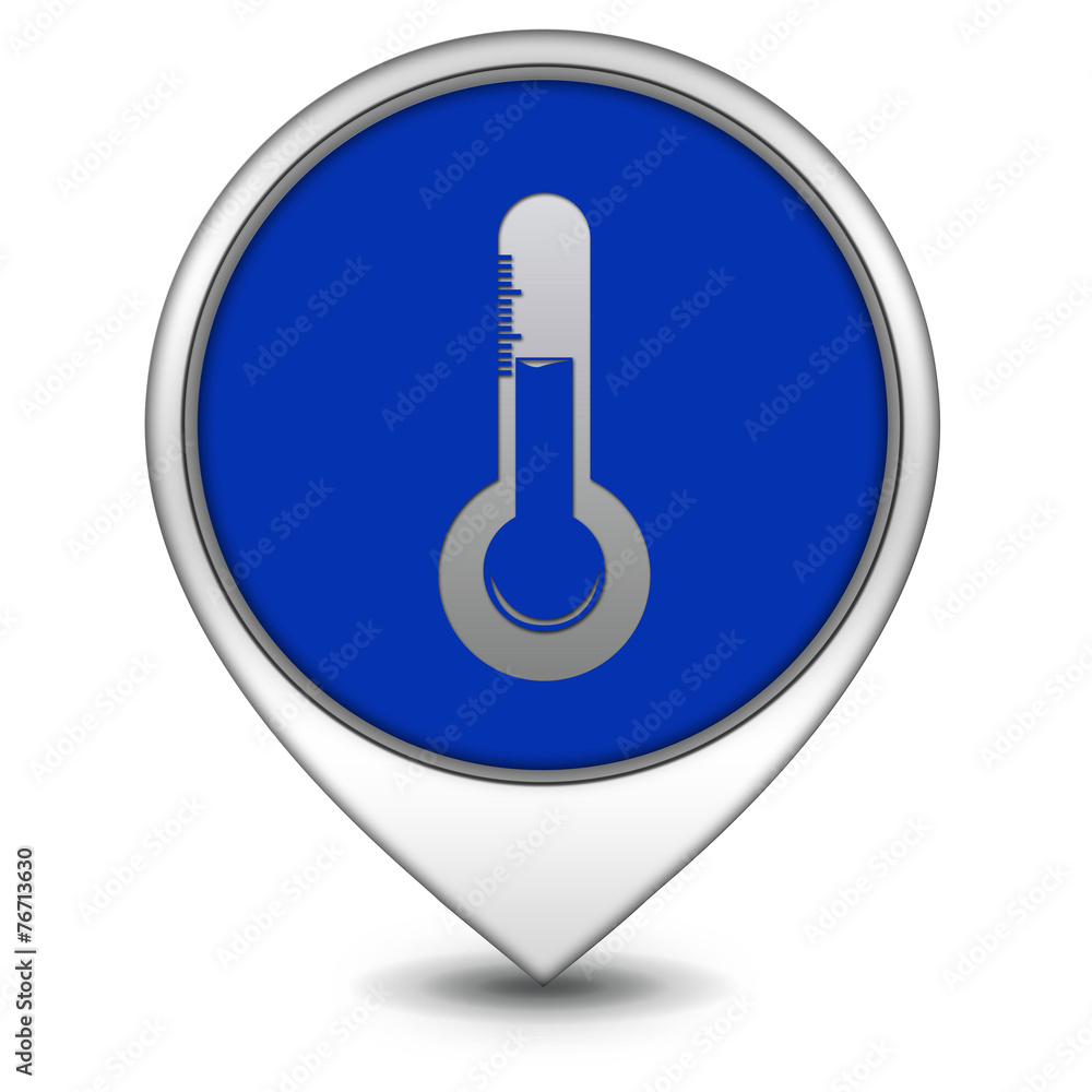 Temperature pointer icon on white background Temperature pointer icon on white background