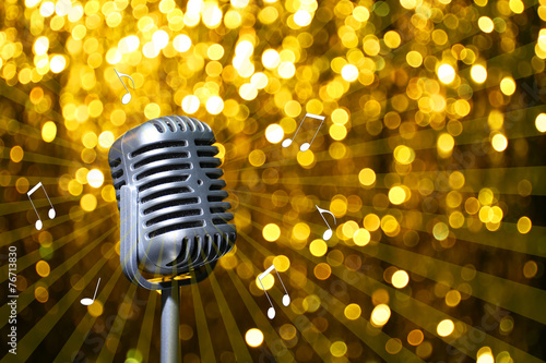 Photography Silver retro microphone