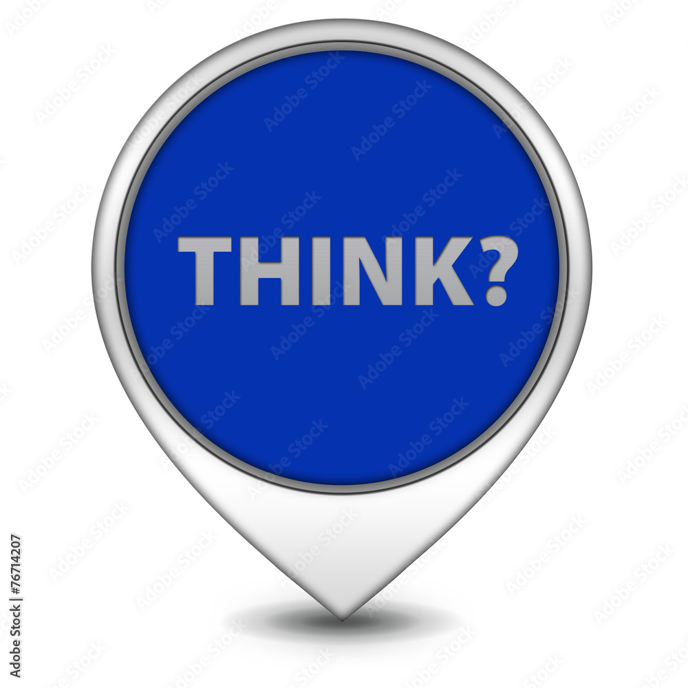 Think pointer icon on white background Think pointer icon on white background