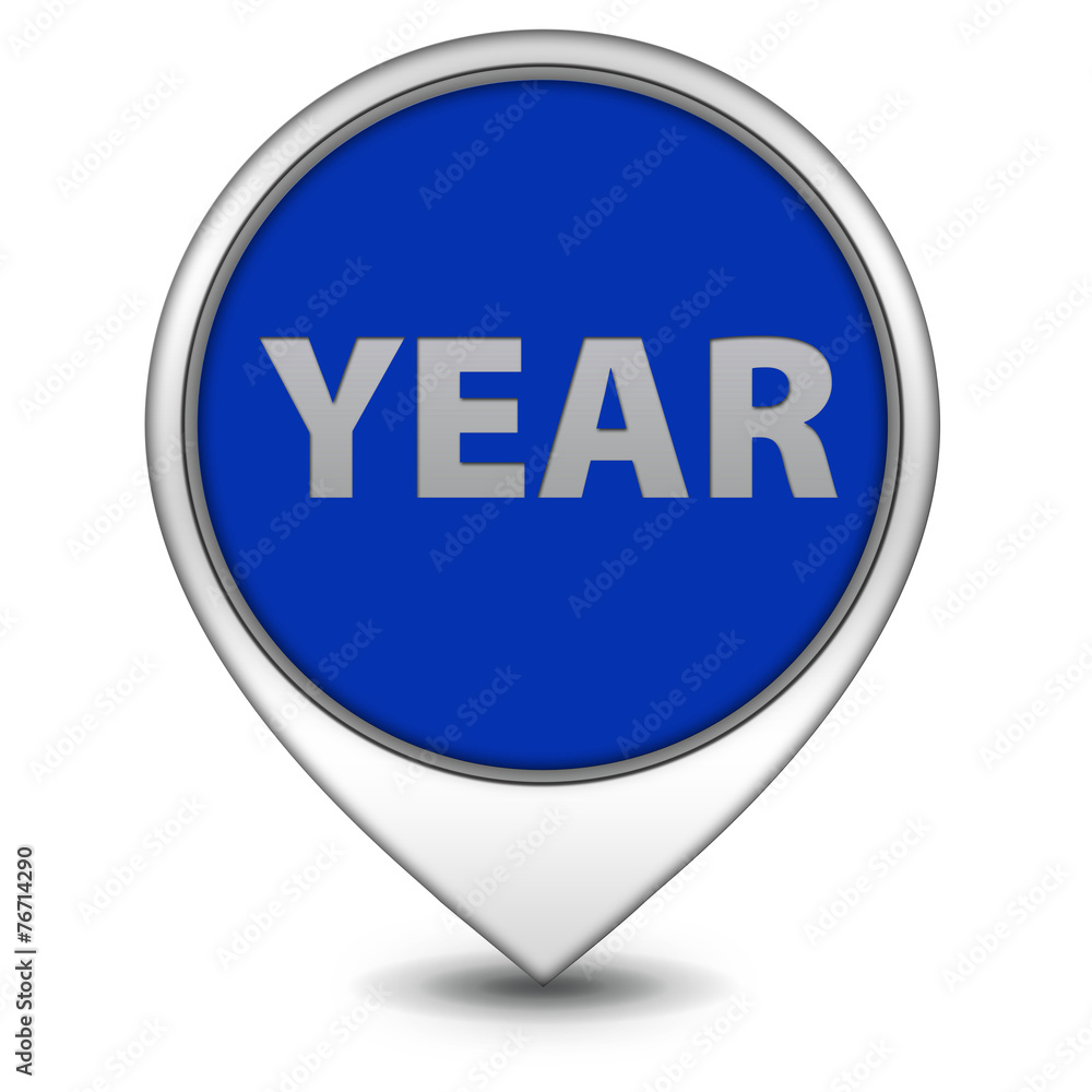 Year pointer icon on white background Year pointer icon on white background