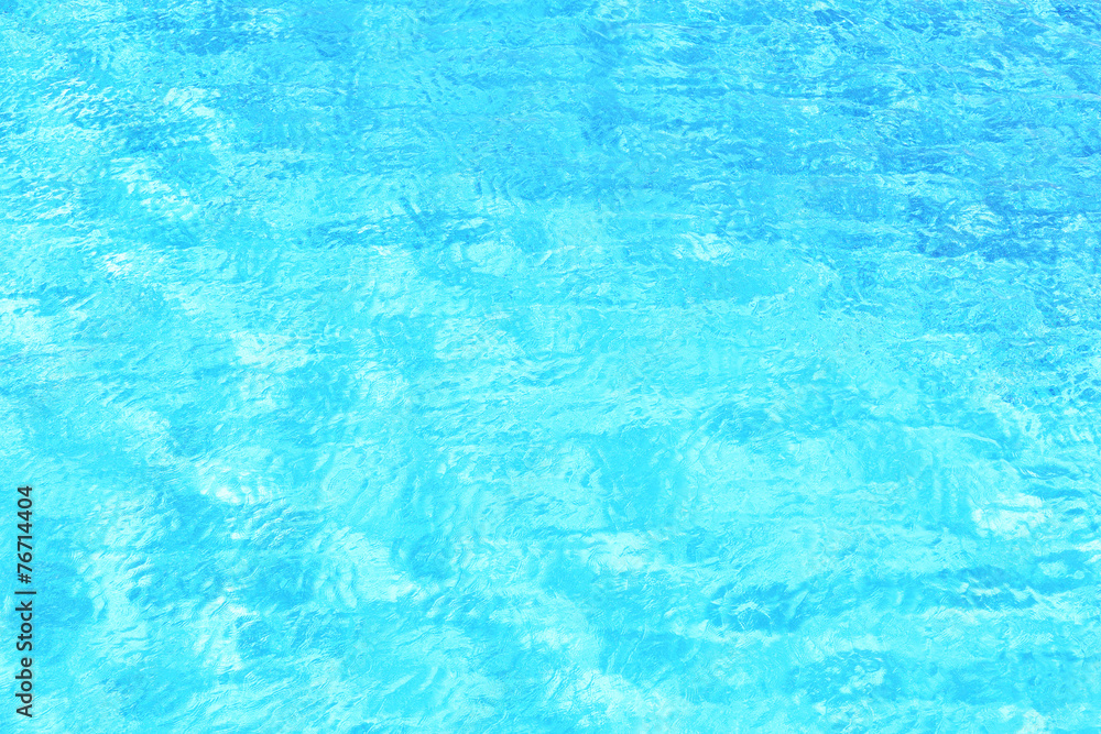 Blue water in swimming pool