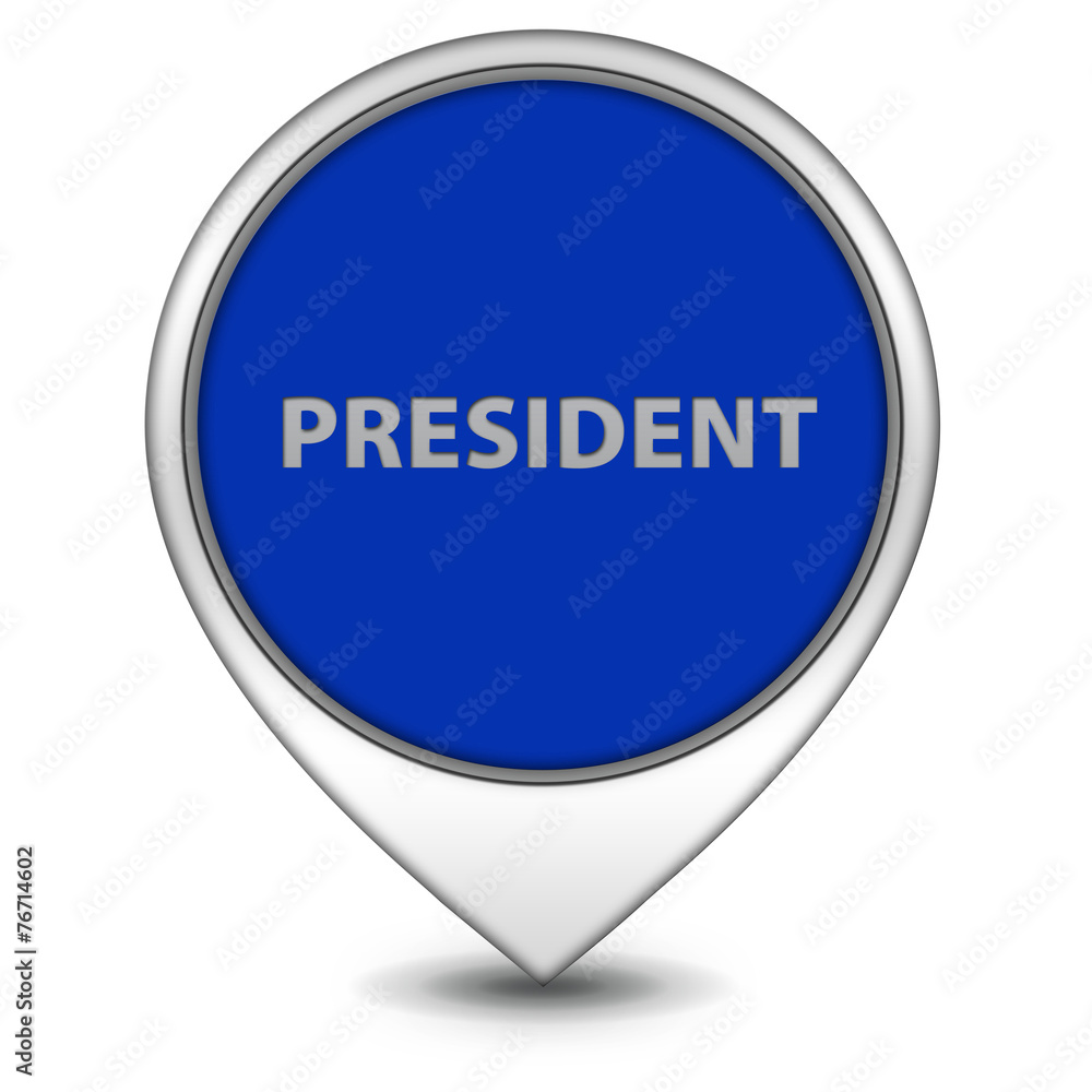 President pointer icon on white background President pointer icon on white background