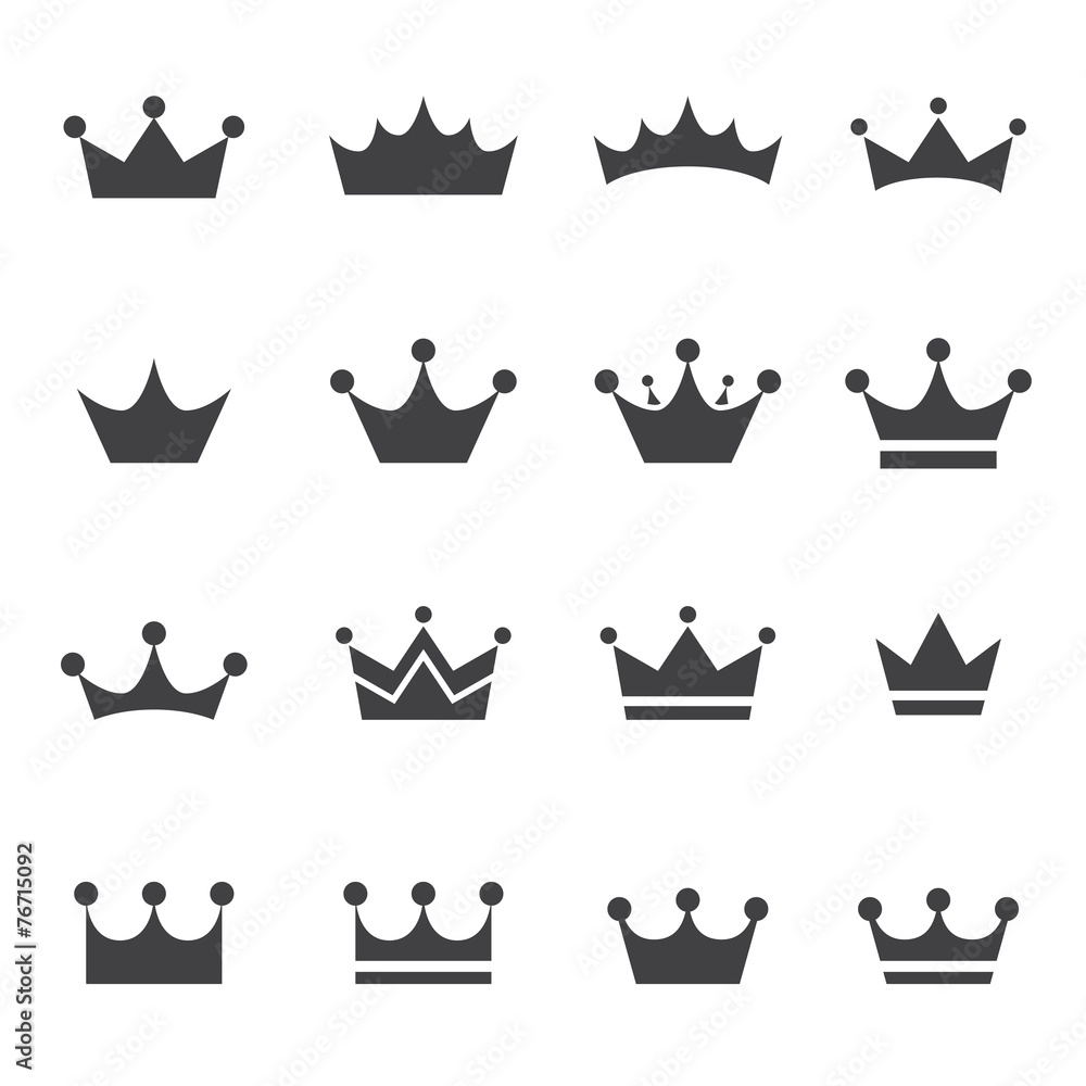 crown icon - obrazy, fototapety, plakaty 
