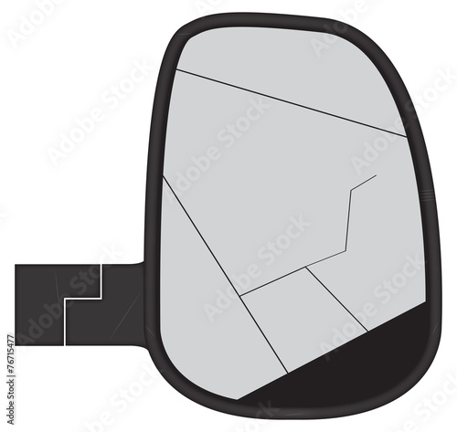 Smashed Truck Side Mirror
