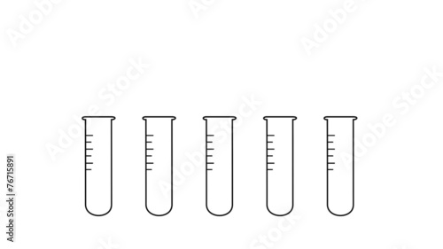 Zoom in lab tube 2D animation