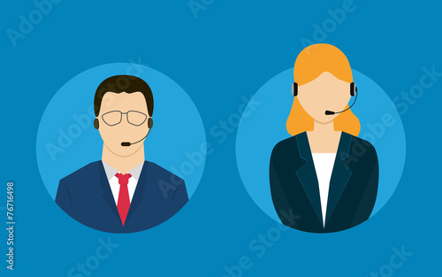 Technical support flat illustration