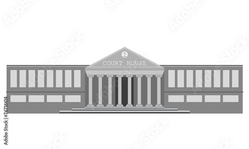 vector illustration of court building, house of justice