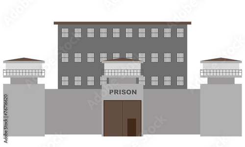 vector illustration of prison building