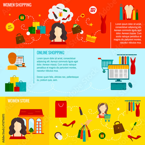 Woman Shopping Banner