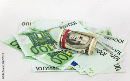 Money on a white background. Isolated.