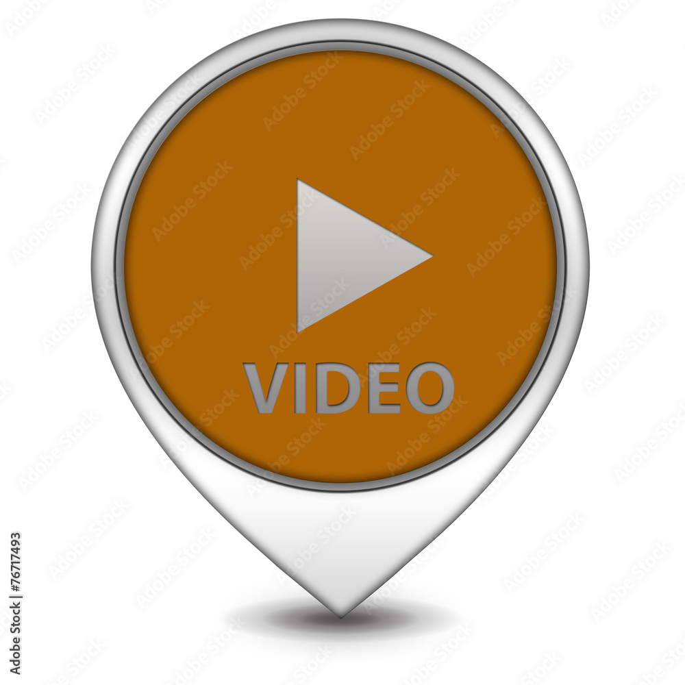 video pointer icon on white background video pointer icon on white background
