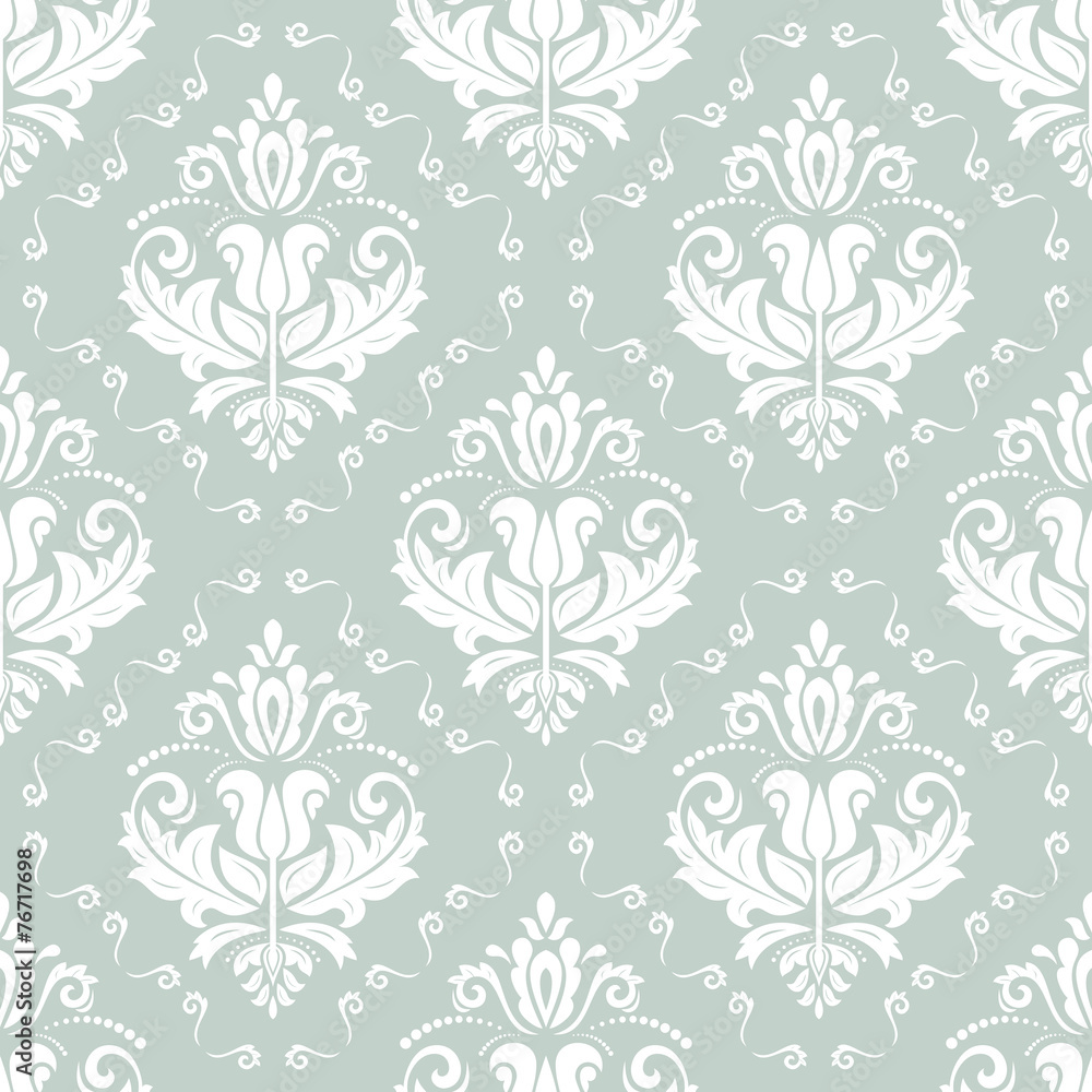 Damask Seamless Vector Pattern. Orient Background Damask Seamless Vector Pattern. Orient Background