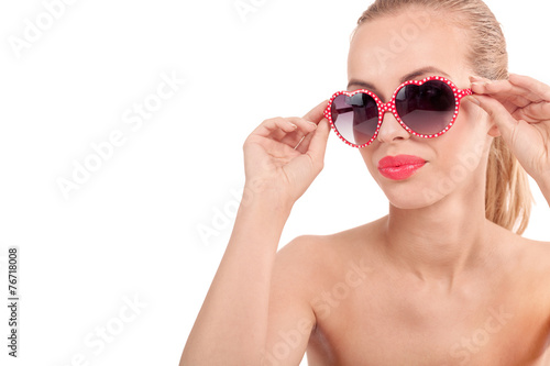  sexy woman portrait with fancy glasess
