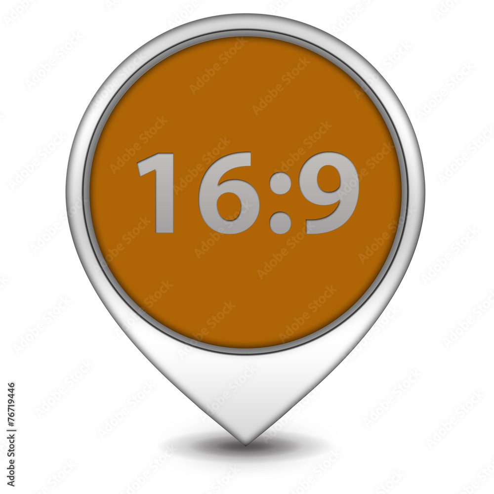 16:9 pointer icon on white background 16:9 pointer icon on white background