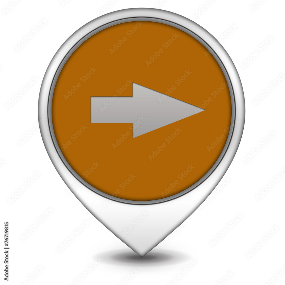 Right Arrow pointer icon on white background Right Arrow pointer icon on white background