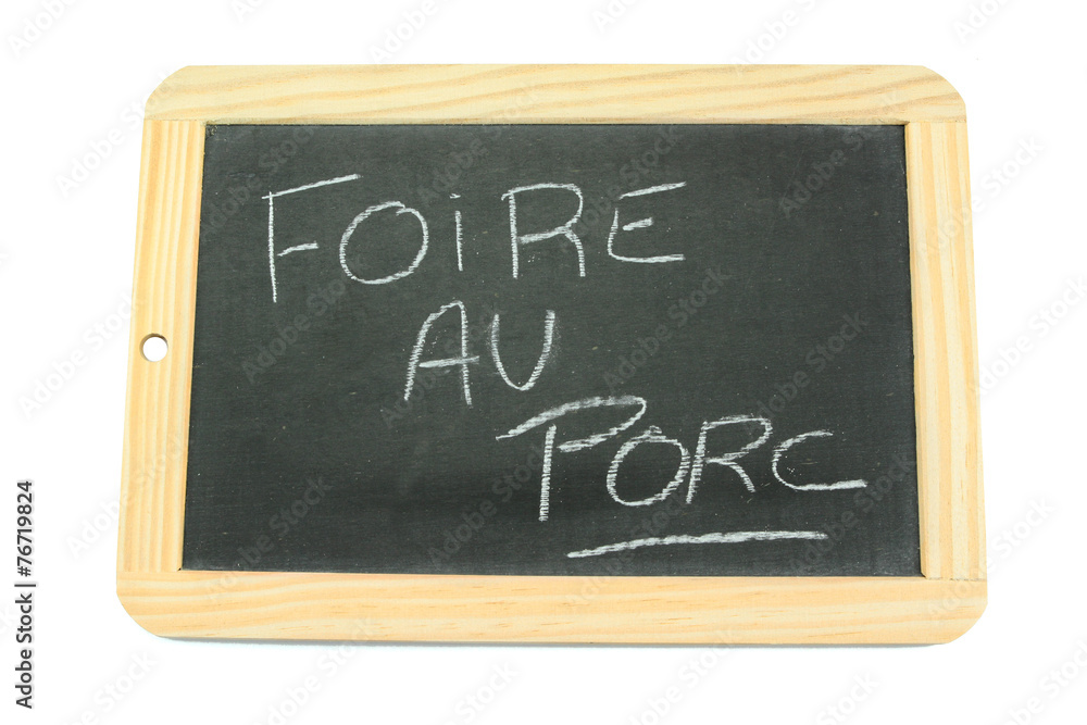 Fototapeta premium ardoise foire au porc