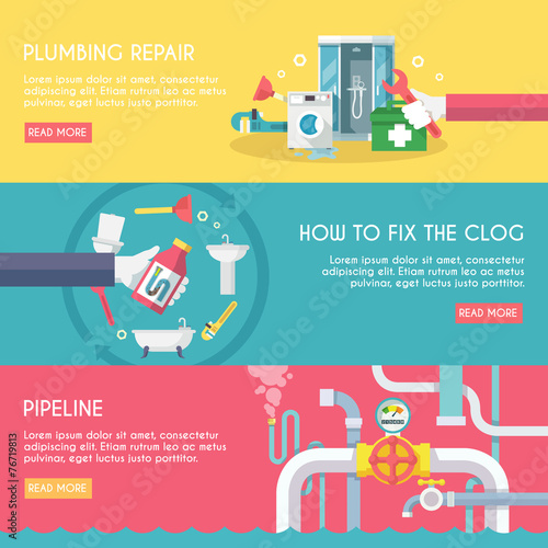 Plumbing Banner Set