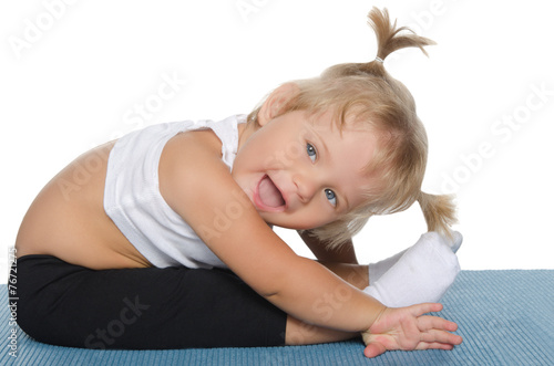 Little girl makes the slopes