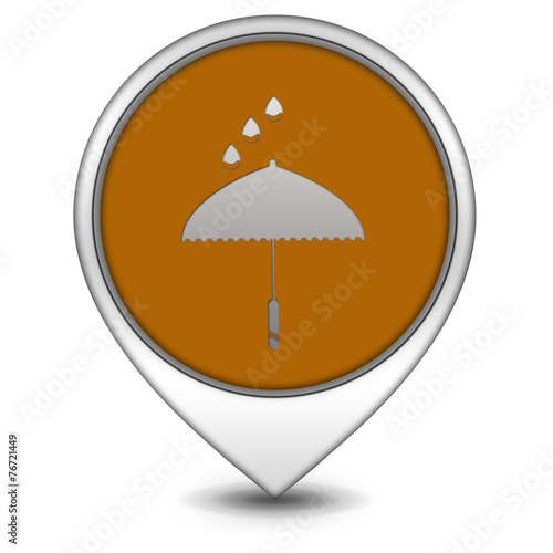 Rain pointer icon on white background