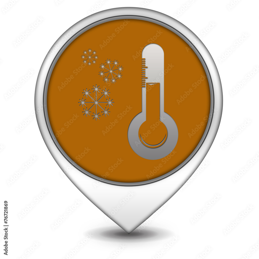 Snow pointer icon on white background Snow pointer icon on white background