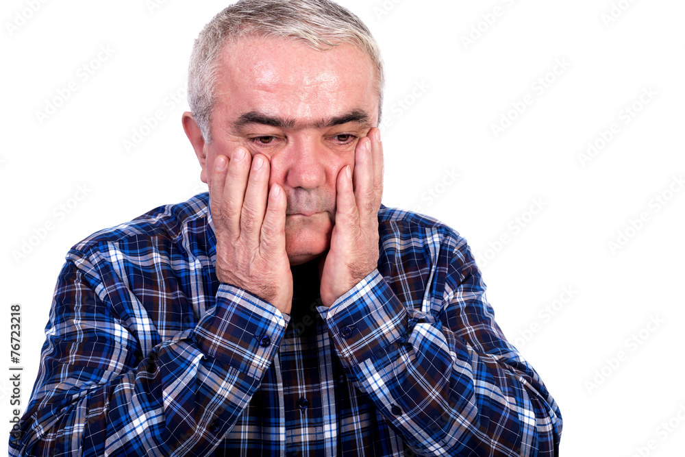 Portrait of a worried senior man Portrait of a worried senior man