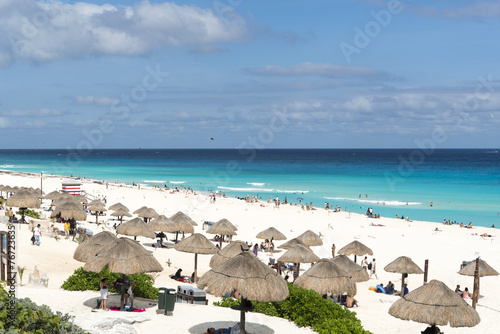 A view of Cancun beach on the Yucatan, Mexico. © Piotr Pawinski