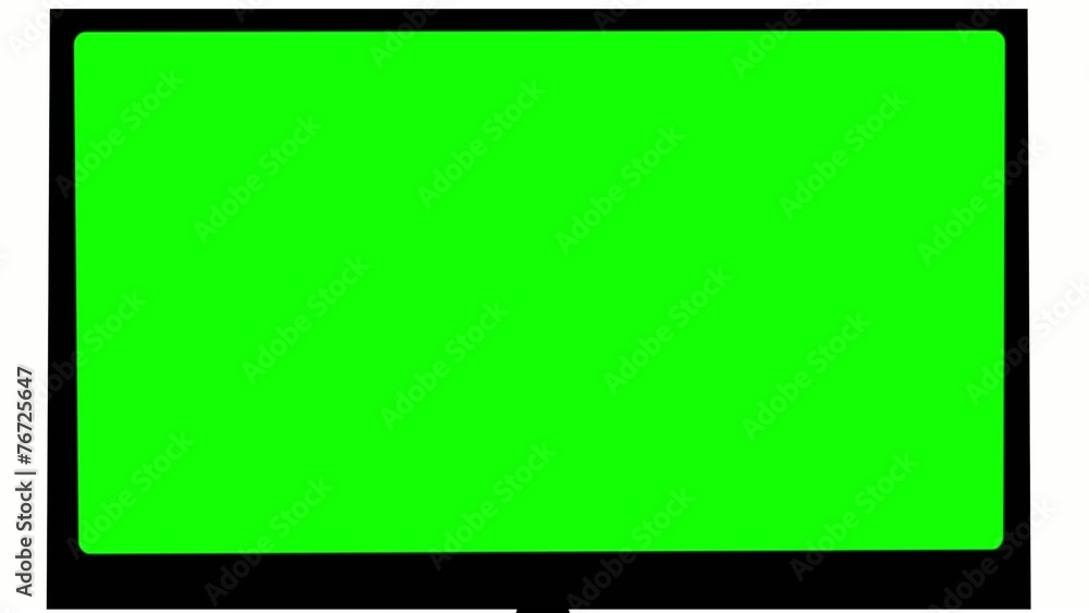 TV. Green screen. Camera zooms. With sound. TV. Green screen. Camera zooms. With sound.