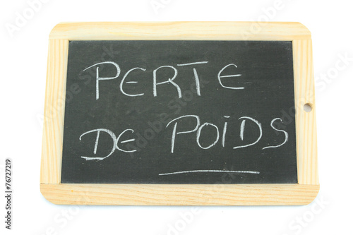 ardoise perte de poids