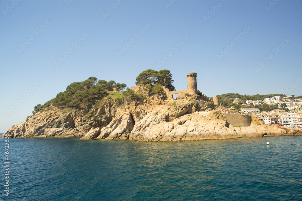 Fortress. Tossa de Mar. View from the sea.