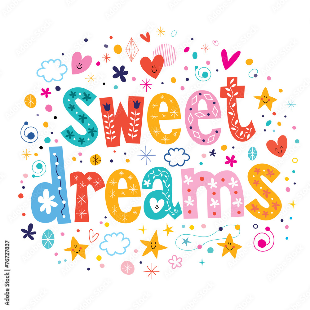 sweet dreams - obrazy, fototapety, plakaty 