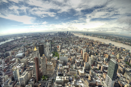 panoramic view over Manhattan  New York city from Empire State building  New York City  USA