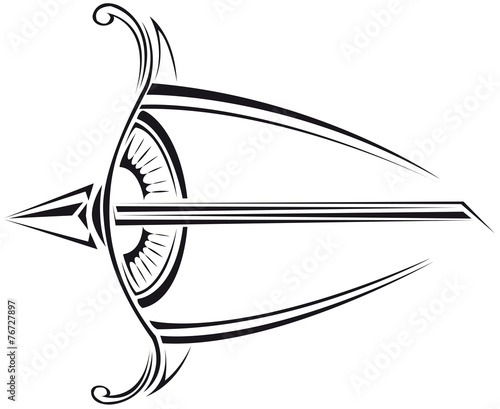 Eye with an arrow