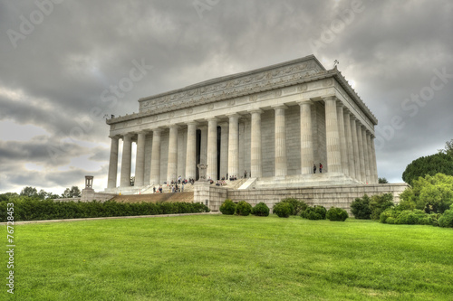 Lincoln Memorial at a cloudy sky, Washington DC, District of Columbia, USA, HDR