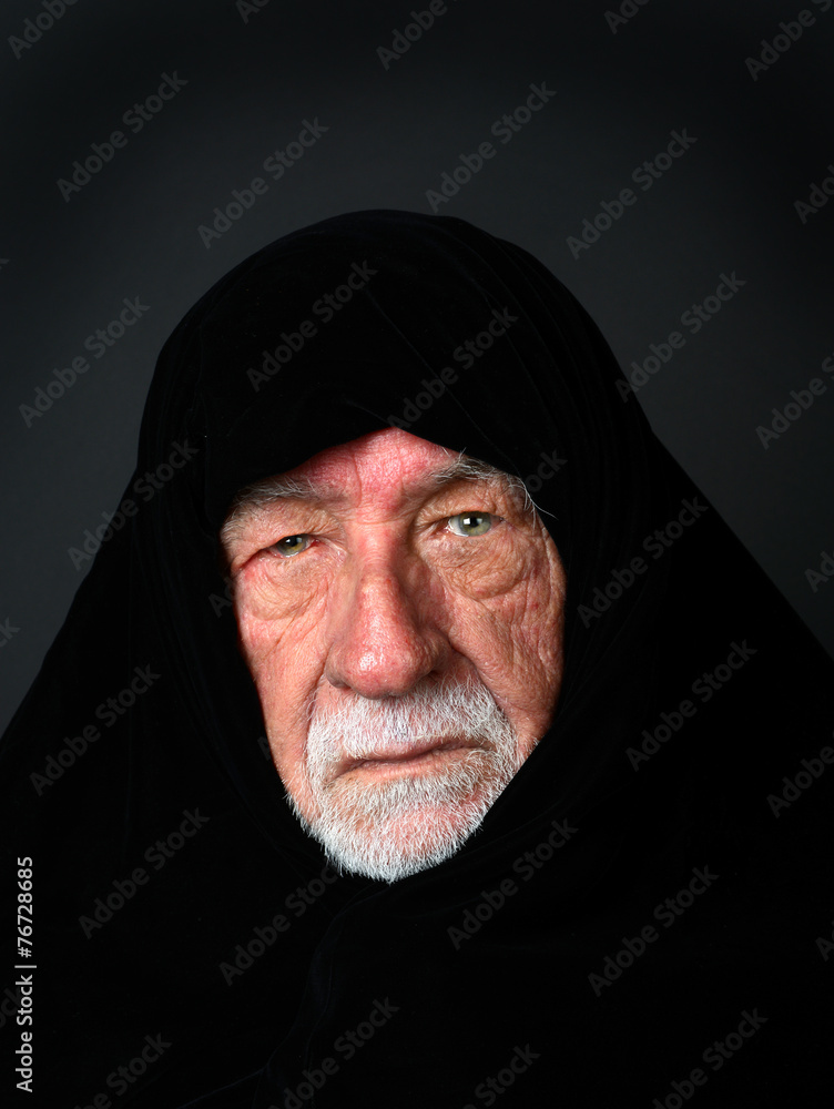 Elder Arab Sheik with a somber expression Elder Arab Sheik with a somber expression