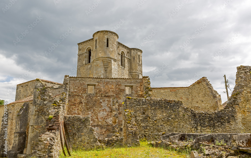 The ruined church of Oradour sur Glane