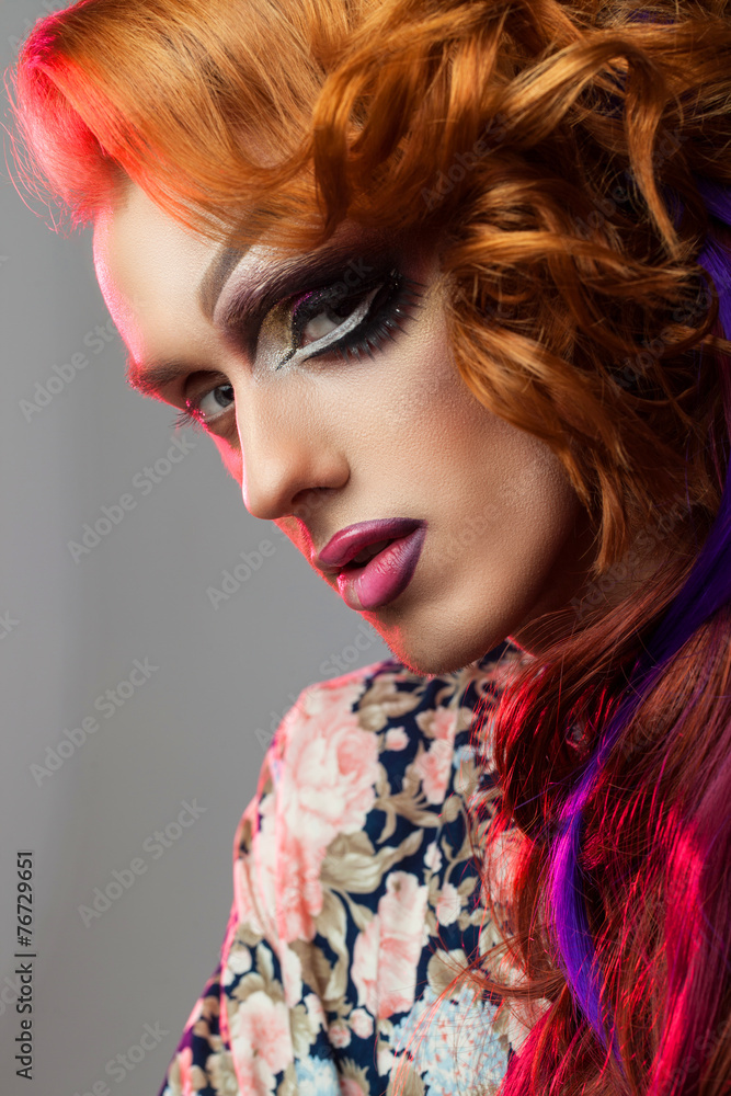 Fototapeta premium Woman into a man