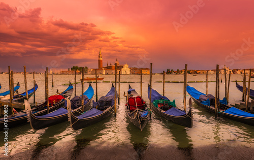 Sunset in San Marco square, Venice. Italy © Ekaterina Belova