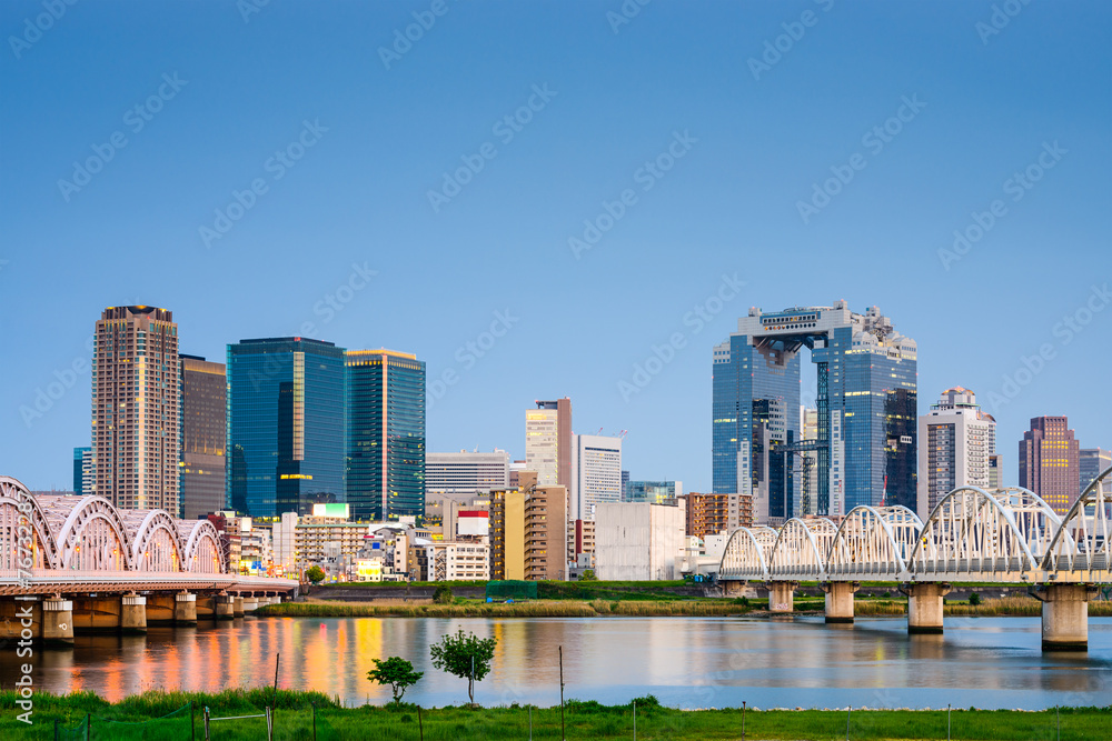 Obraz premium Osaka, Japan Cityscape