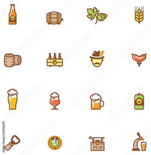 Beer icon set