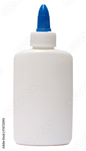 glue. plastic bottle isolated on white background.