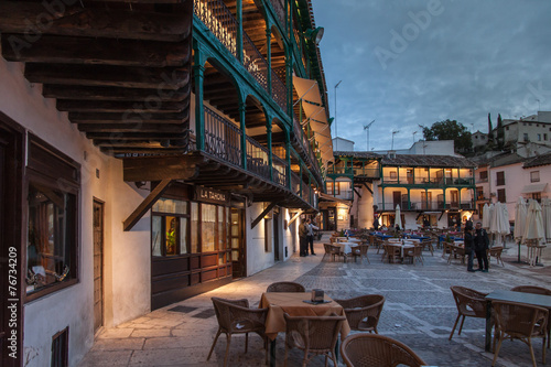 Anocheciendo en plaza de Chinchón