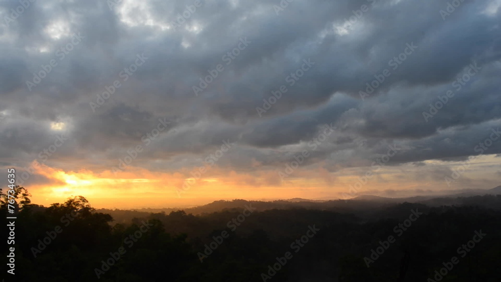 Movement of cloud at sunrise on the mountain, time lapse. Movement of cloud at sunrise on the mountain, time lapse.