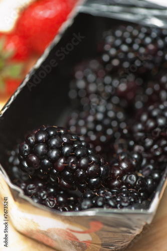 Fresh ripe blackberries